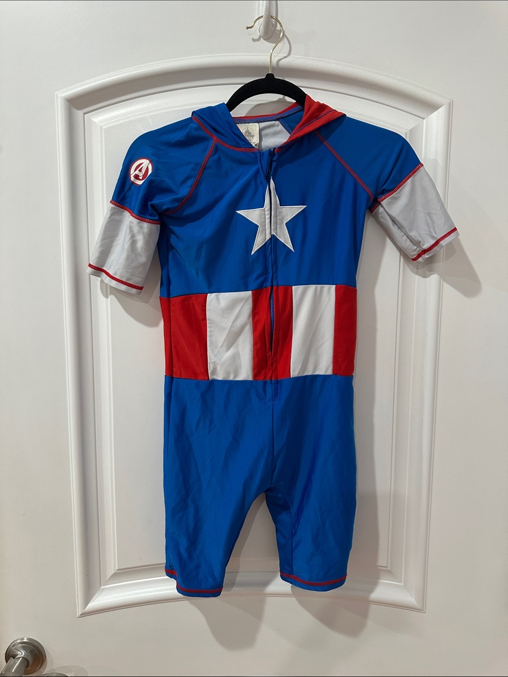 Disney Kids Blue & Red Captain Star Costume Hoodie Romper